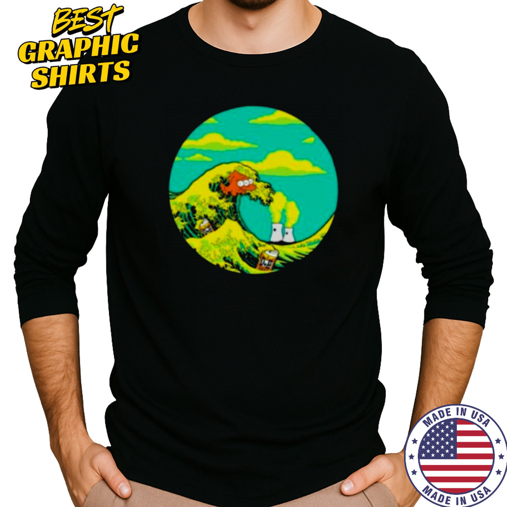 The Great Wave Off Springfield shirt Long Sleeved