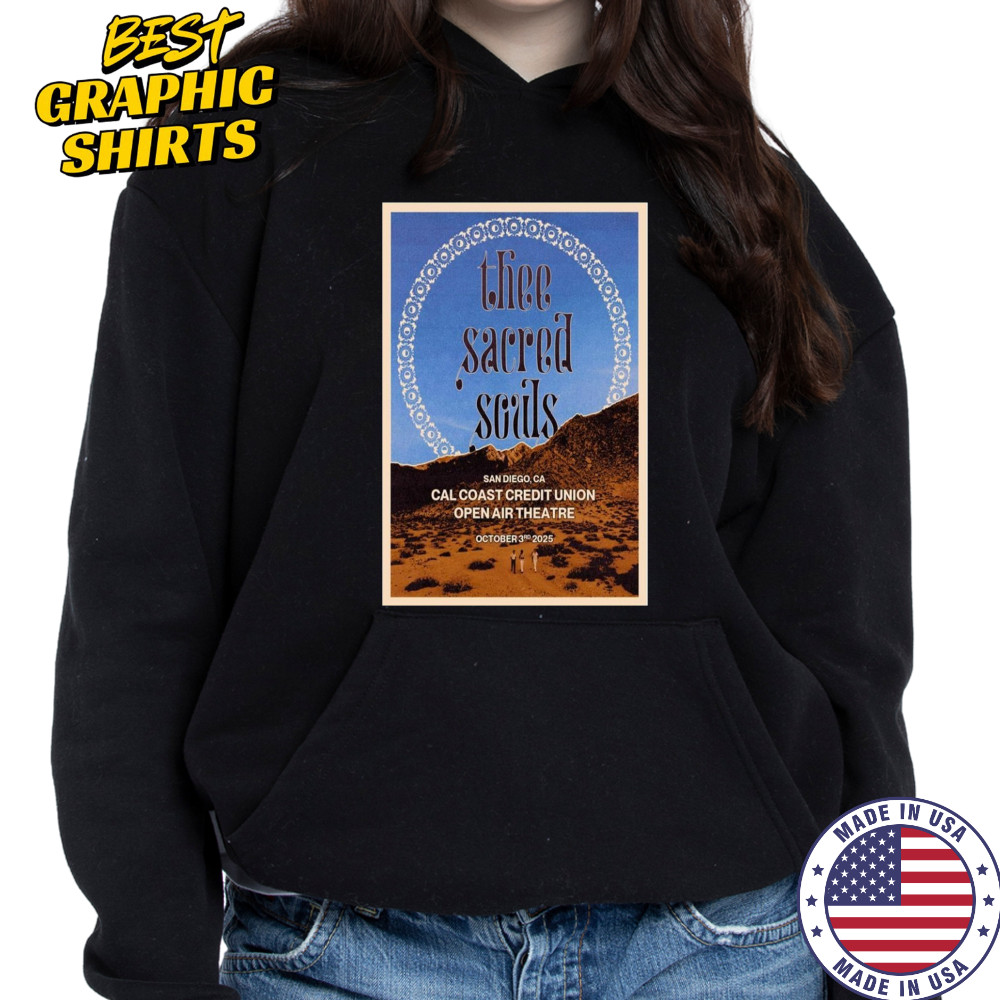 Thee Sacred Souls October 3 2025 San Diego CA Tour Poster T-Shirt Hoodie