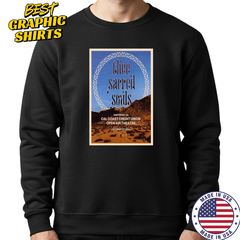 Thee Sacred Souls October 3 2025 San Diego CA Tour Poster T-Shirt Sweatshirt