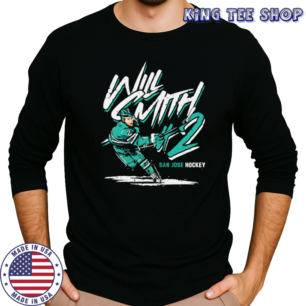 Will Smith 2 San Jose Player Name signature hockey shirt Long Sleeved