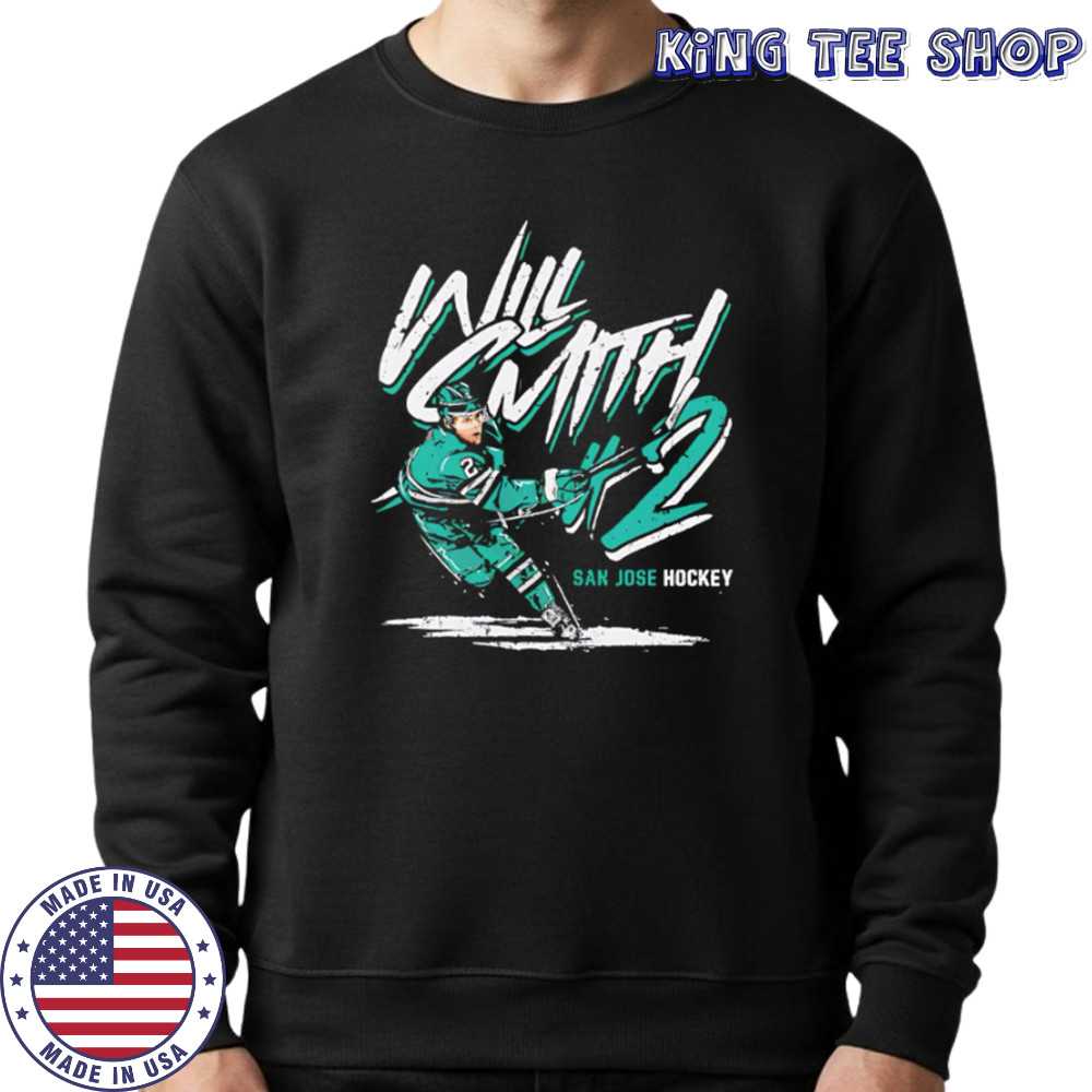 Will Smith 2 San Jose Player Name signature hockey shirt Sweatshirt