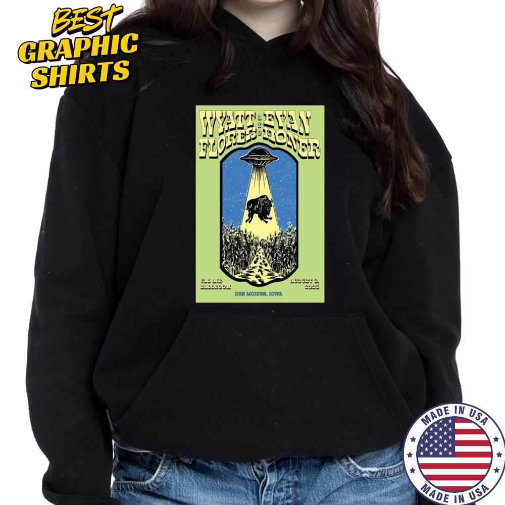 Wyatt Flores Tour Poster Aug 3 2025 Saint Charles IA Festival T-Shirt Hoodie