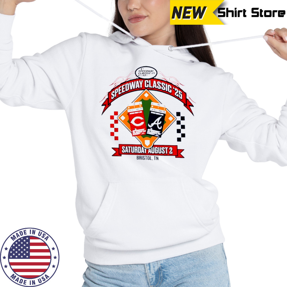 Cincinnati Reds vs. Atlanta Braves 2025 Speedway Classic Event shirt Hoodie