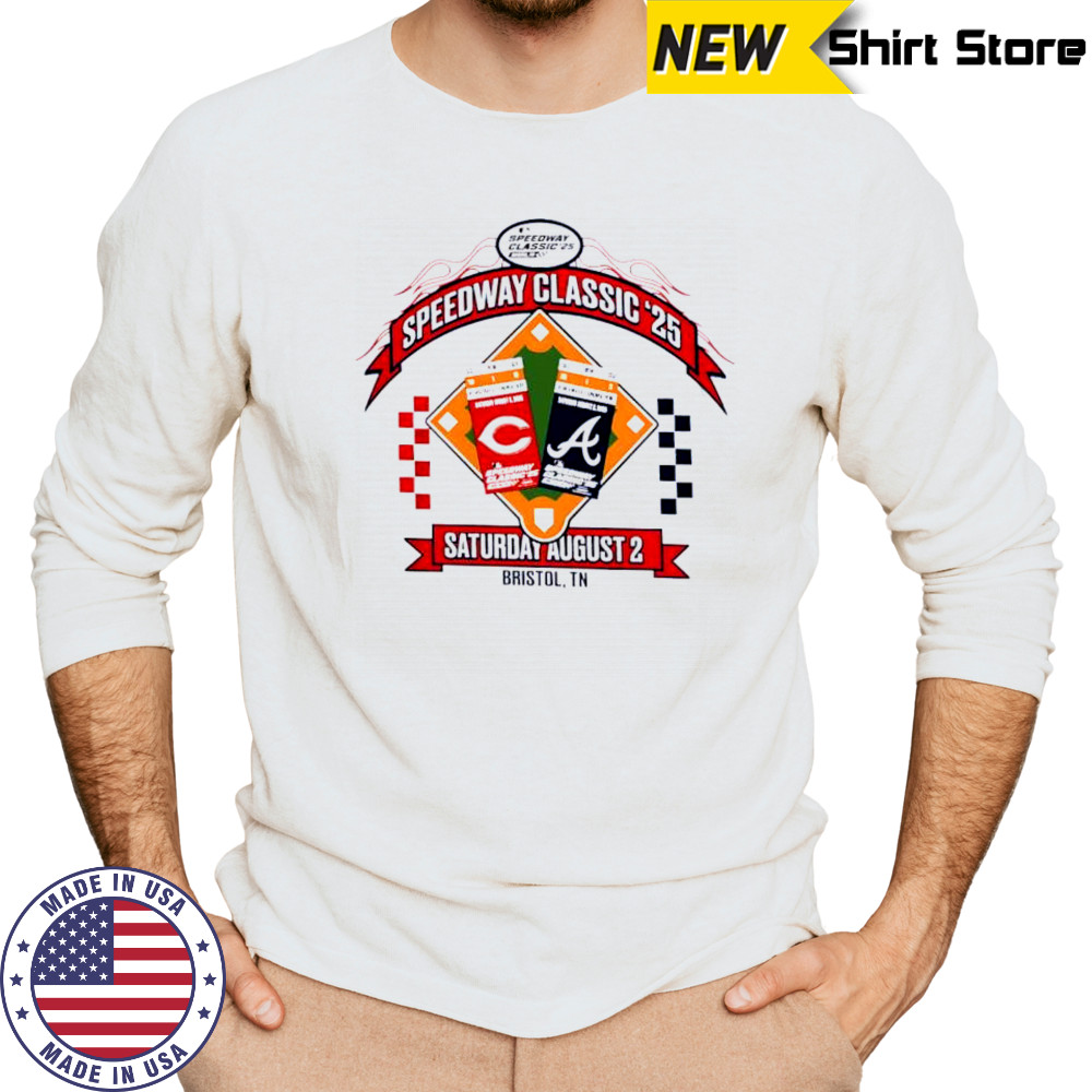 Cincinnati Reds vs. Atlanta Braves 2025 Speedway Classic Event shirt Long Sleeved