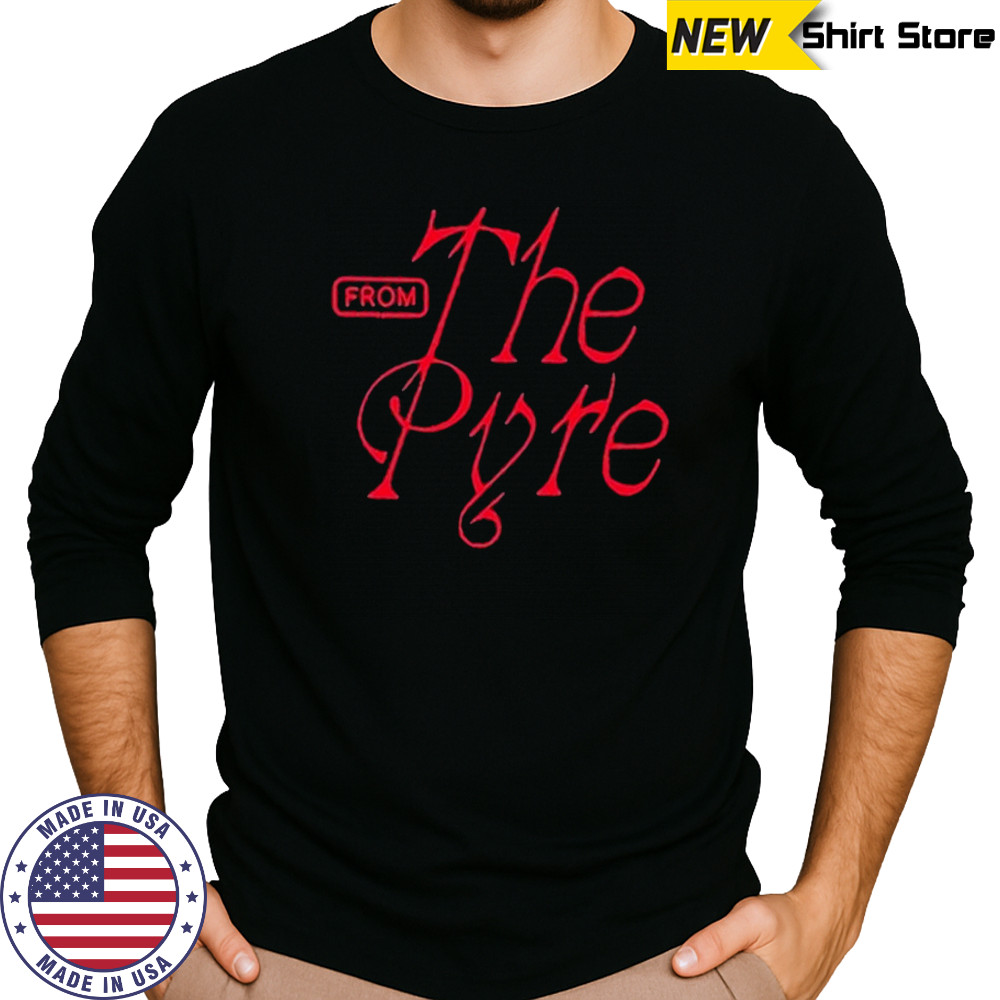 From The Pyre Black Logo T-Shirt Long Sleeved