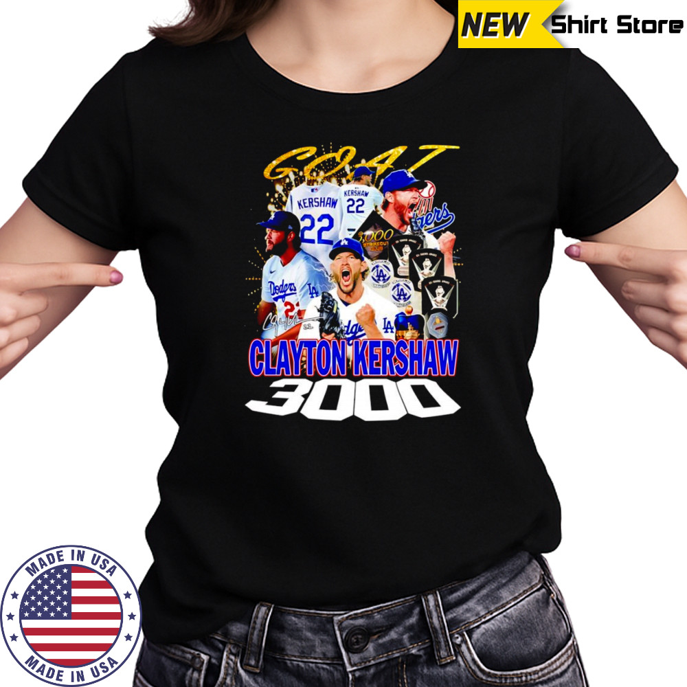 Goat Clayton Kershaw 3000 graphic shirt Women's T-shirt