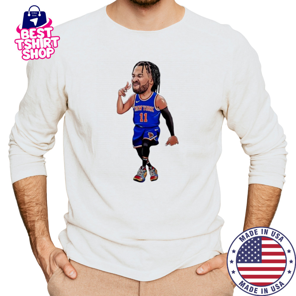 Jalen Brunson Art New York Knicks jersey cartoon shirt Long Sleeved
