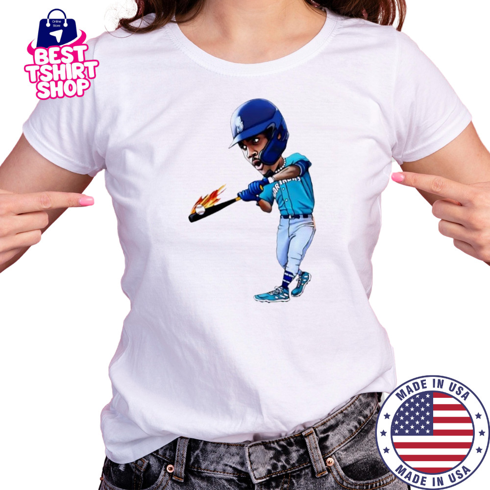 Julio Rodriguez J-Rod Art seattle mariners jersey cartoon shirt Women's T-shirt