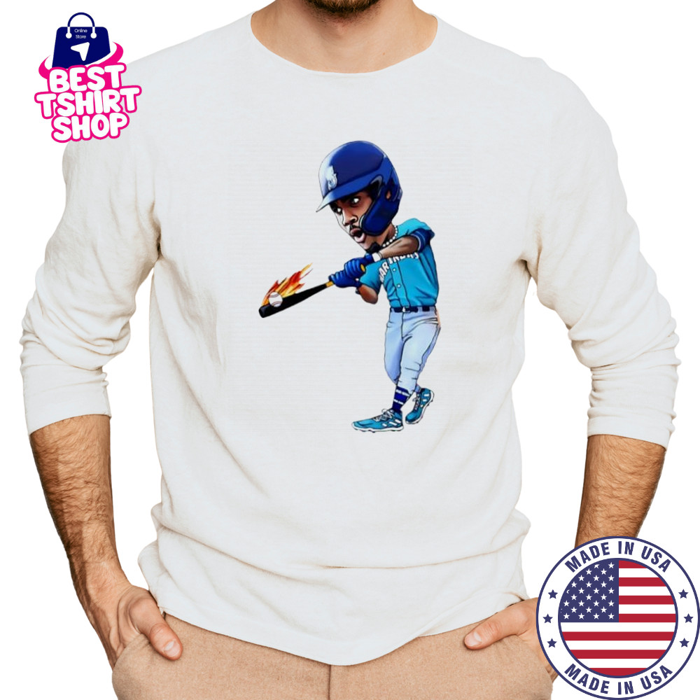 Julio Rodriguez J-Rod Art seattle mariners jersey cartoon shirt Long Sleeved