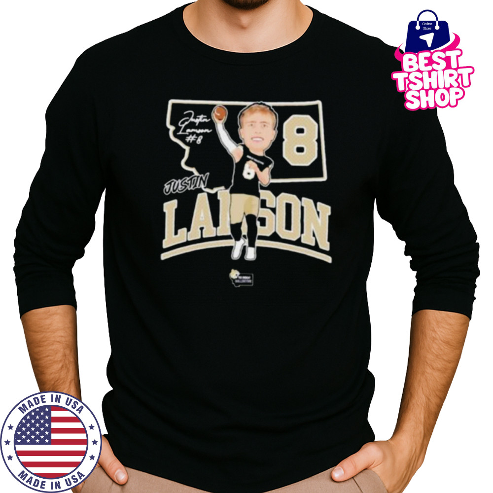 Justin Lamson #8 Montana State Bobcats football player shirt Long Sleeved