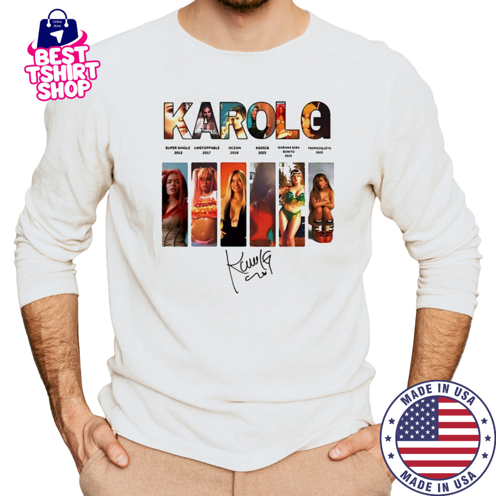 Karol G singer album signature shirt Long Sleeved