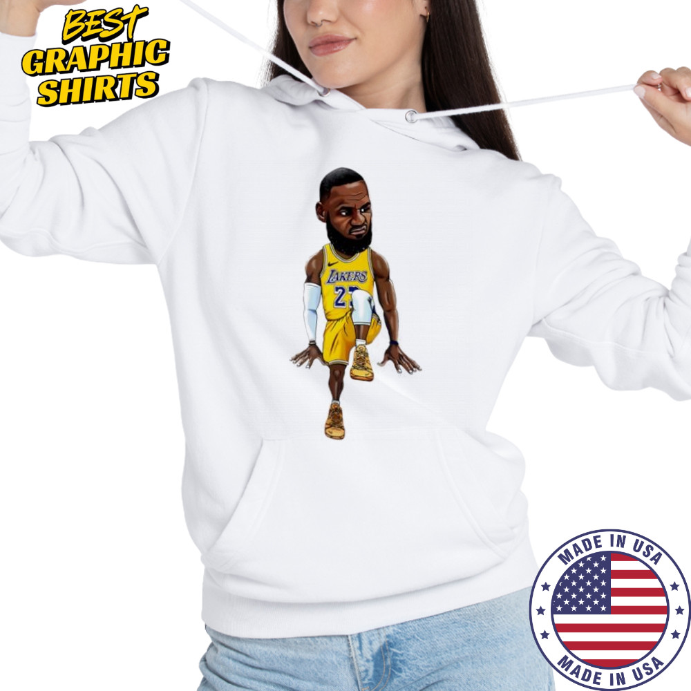 Lebron James Art Los Angeles Lakers jersey cartoon shirt Hoodie
