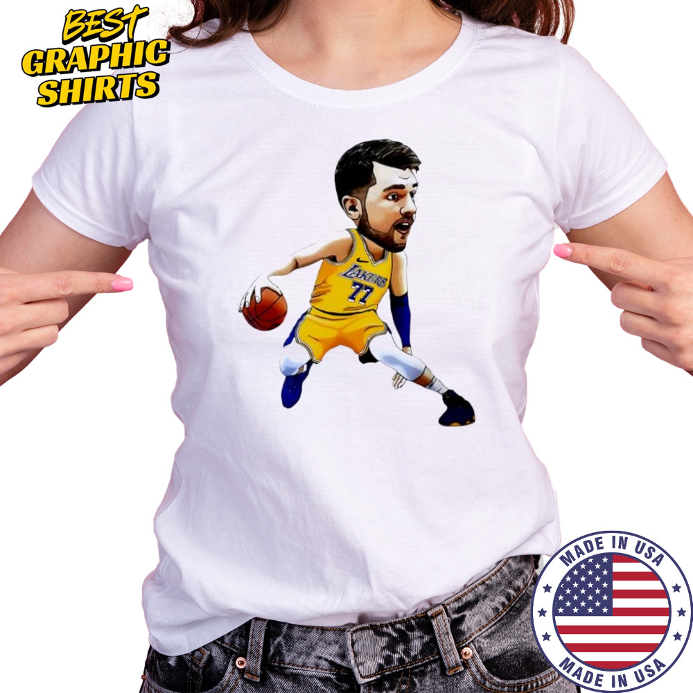 Luka Doncic Los Angeles Lakers Art jersey cartoon shirt Women's T-shirt