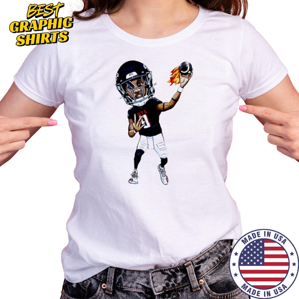 Michael Penix Jr. Art Atlanta Falcons jersey cartoon shirt Women's T-shirt