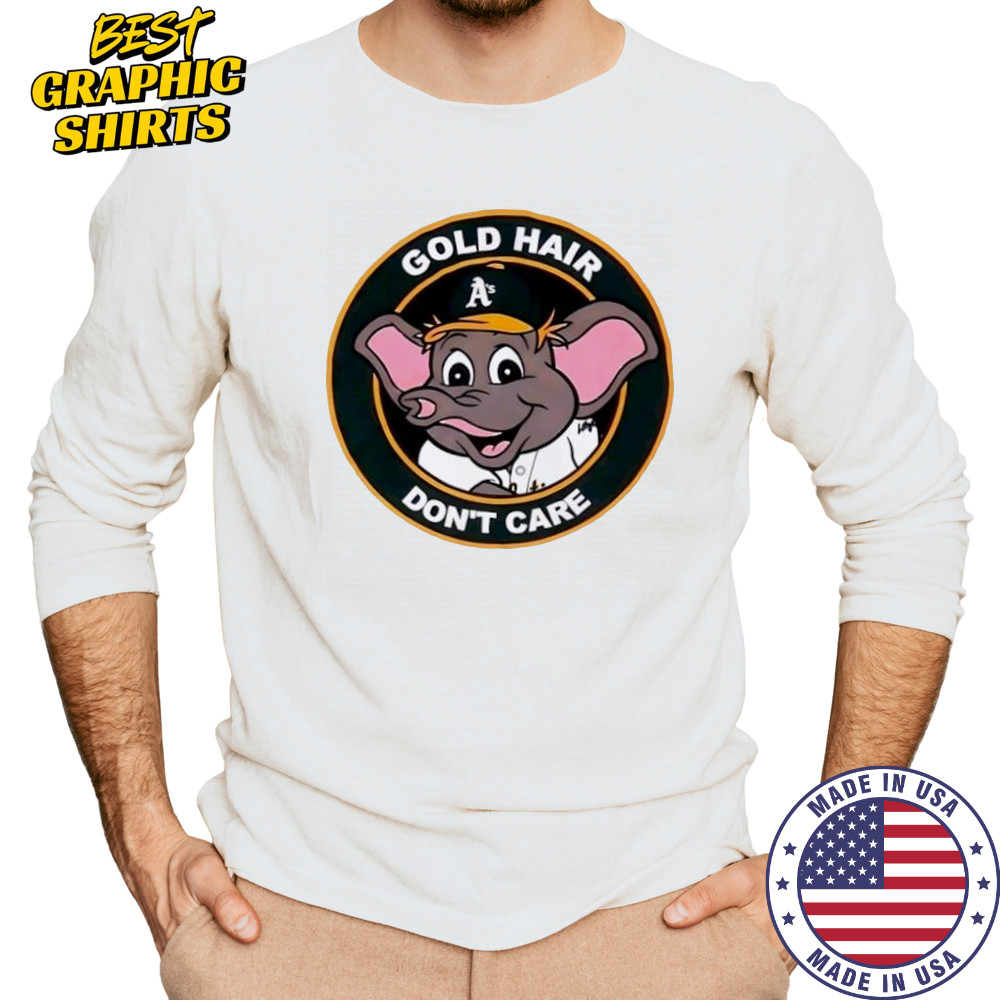 Oakland Athletics Gold Hair Don’t Care Baseball shirt Long Sleeved