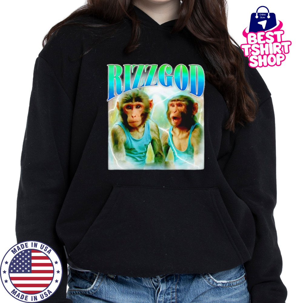 Rizzgod monkey bootleg shirt Hoodie