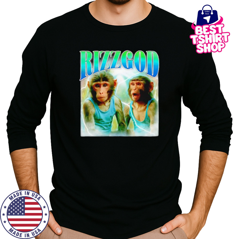 Rizzgod monkey bootleg shirt Long Sleeved