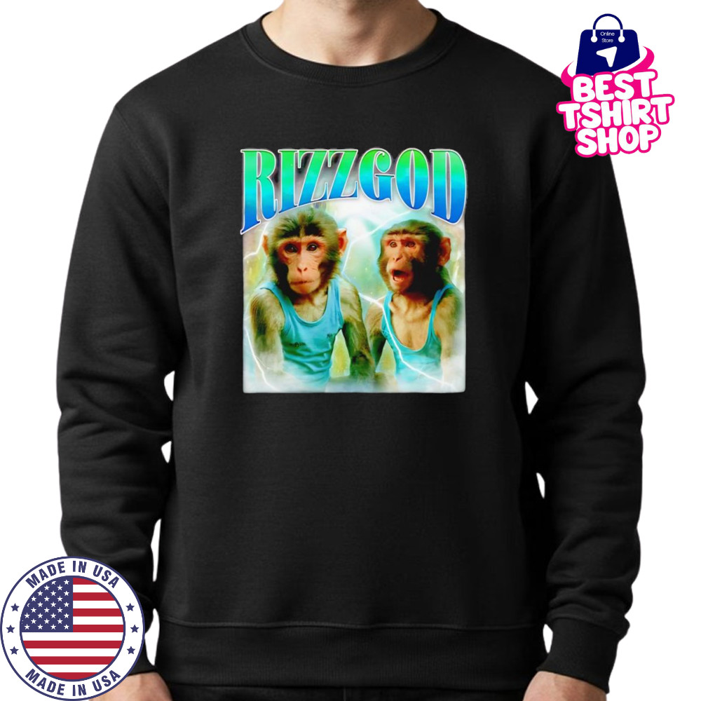 Rizzgod monkey bootleg shirt Sweatshirt