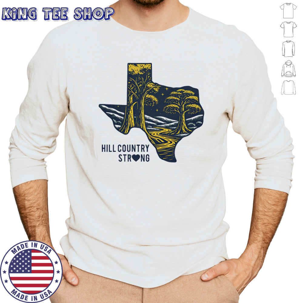 Texas Hill Country Strong Relief shirt Long Sleeved