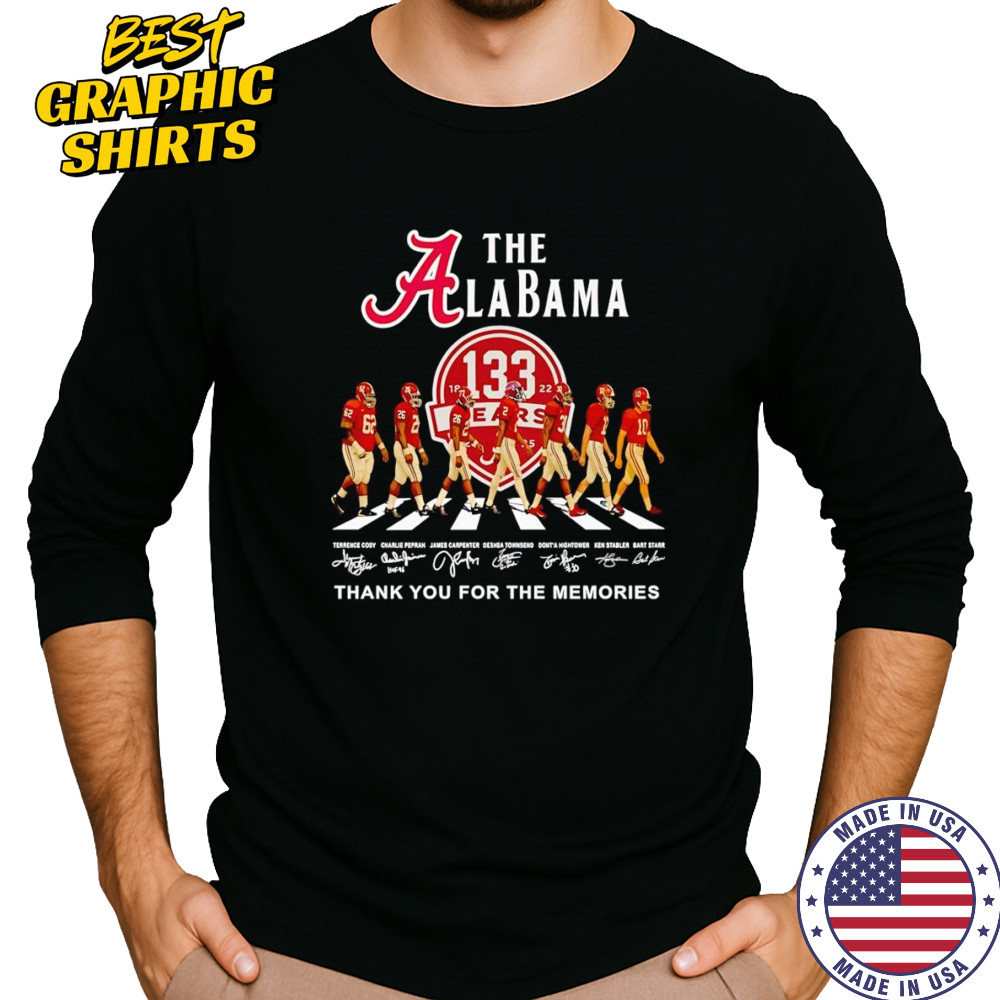 The Alabama 133 years thank you for the memories shirt Long Sleeved