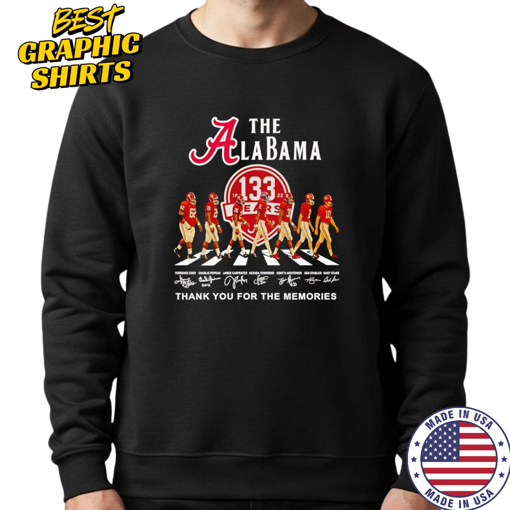 The Alabama 133 years thank you for the memories shirt Sweatshirt
