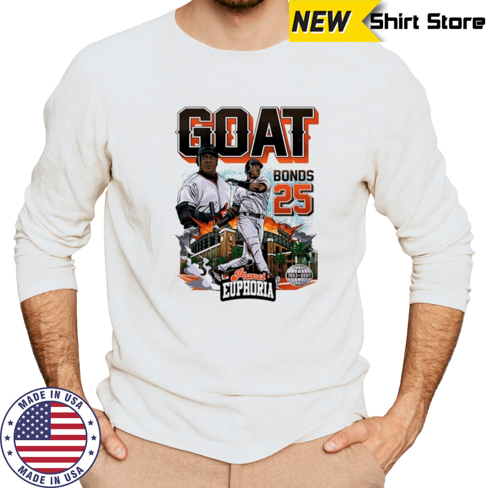 Barry Bonds GOAT San Francisco Giants baseball graphic shirt Long Sleeved