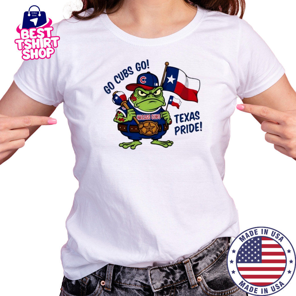 Chicago Cubs Frog Go Cubs Go Texas Pride flag shirt Women's T-shirt