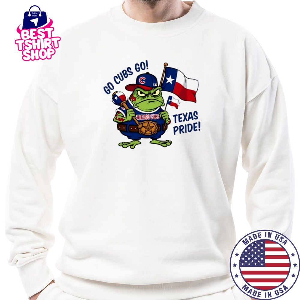 Chicago Cubs Frog Go Cubs Go Texas Pride flag shirt Sweatshirt