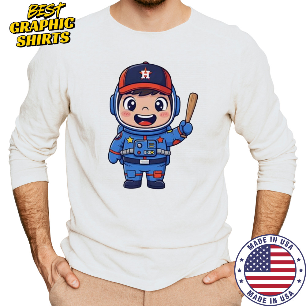 Houston Astros Cartoon Astronaut shirt Long Sleeved