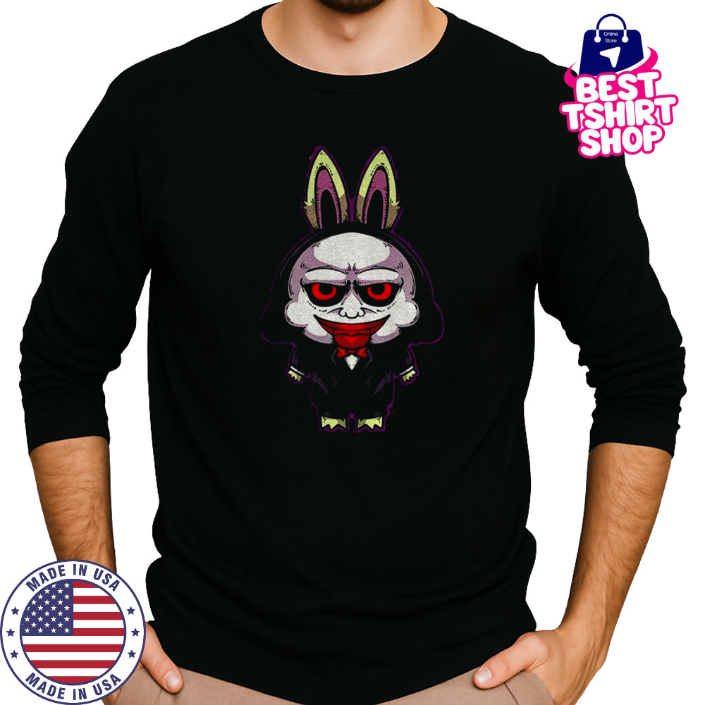 Labubu costume Billy the Puppet horror shirt Long Sleeved