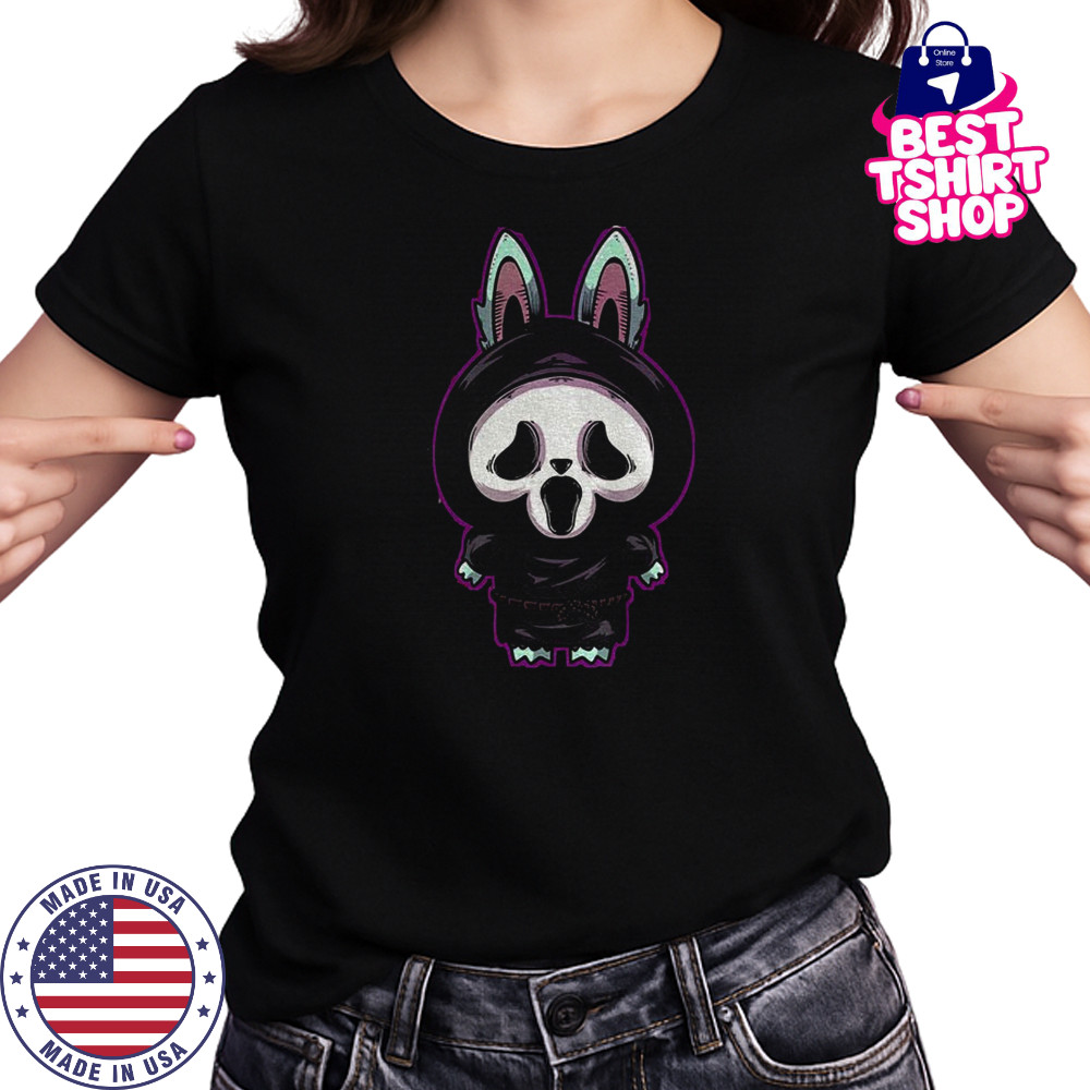 Labubu costume Ghostface Happy Halloween horror character shirt Women's T-shirt