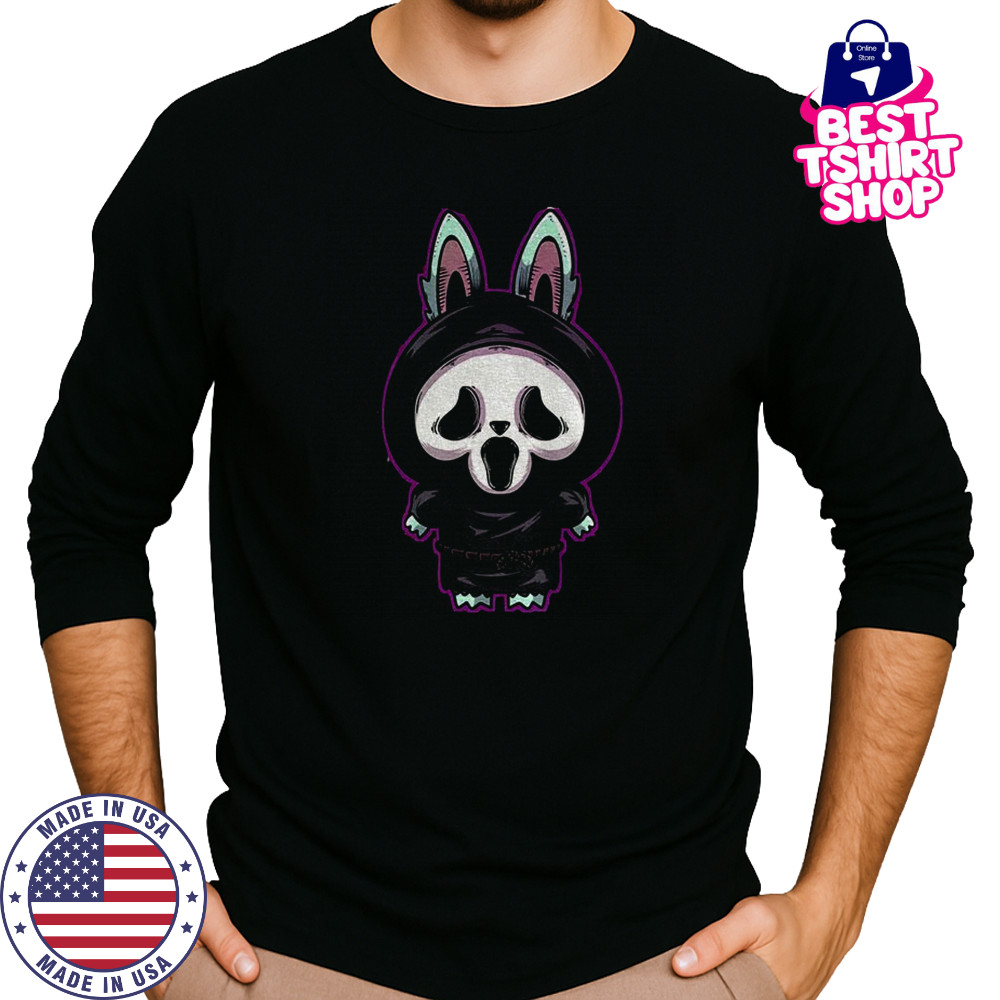 Labubu costume Ghostface Happy Halloween horror character shirt Long Sleeved