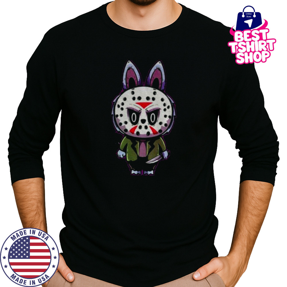 Labubu costume Jason Voorhees Happy Halloween horror character shirt Long Sleeved