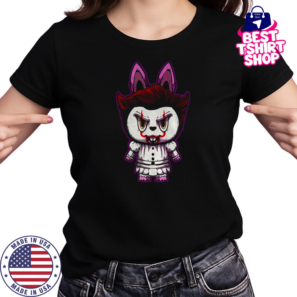 Labubu costume Pennywise Happy Halloween horror character shirt Women's T-shirt