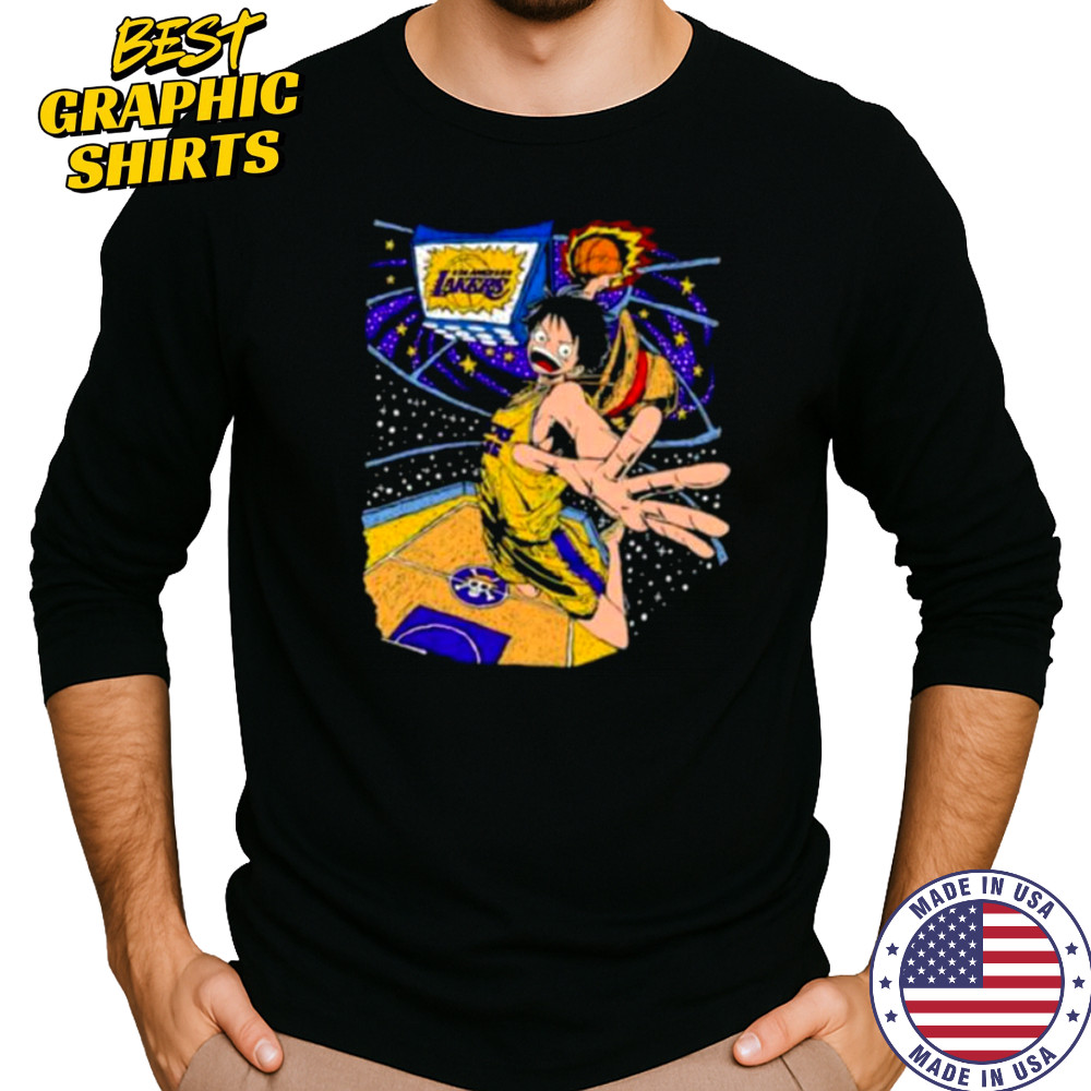 Los Angeles Lakers x Monkey D. Luffy One Piece shirt Long Sleeved