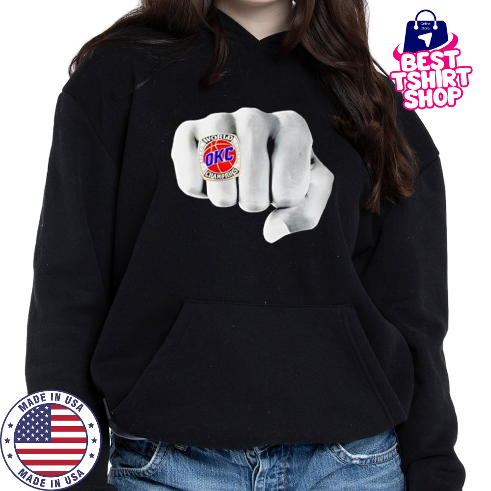 OKC Championship Ring Hand Comfort Colors shirt Hoodie