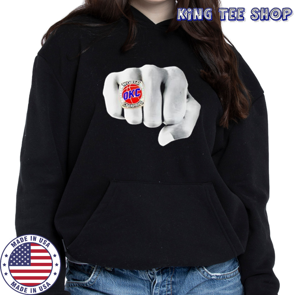 OKC Championship Ring Hand Comfort Colors shirt Hoodie