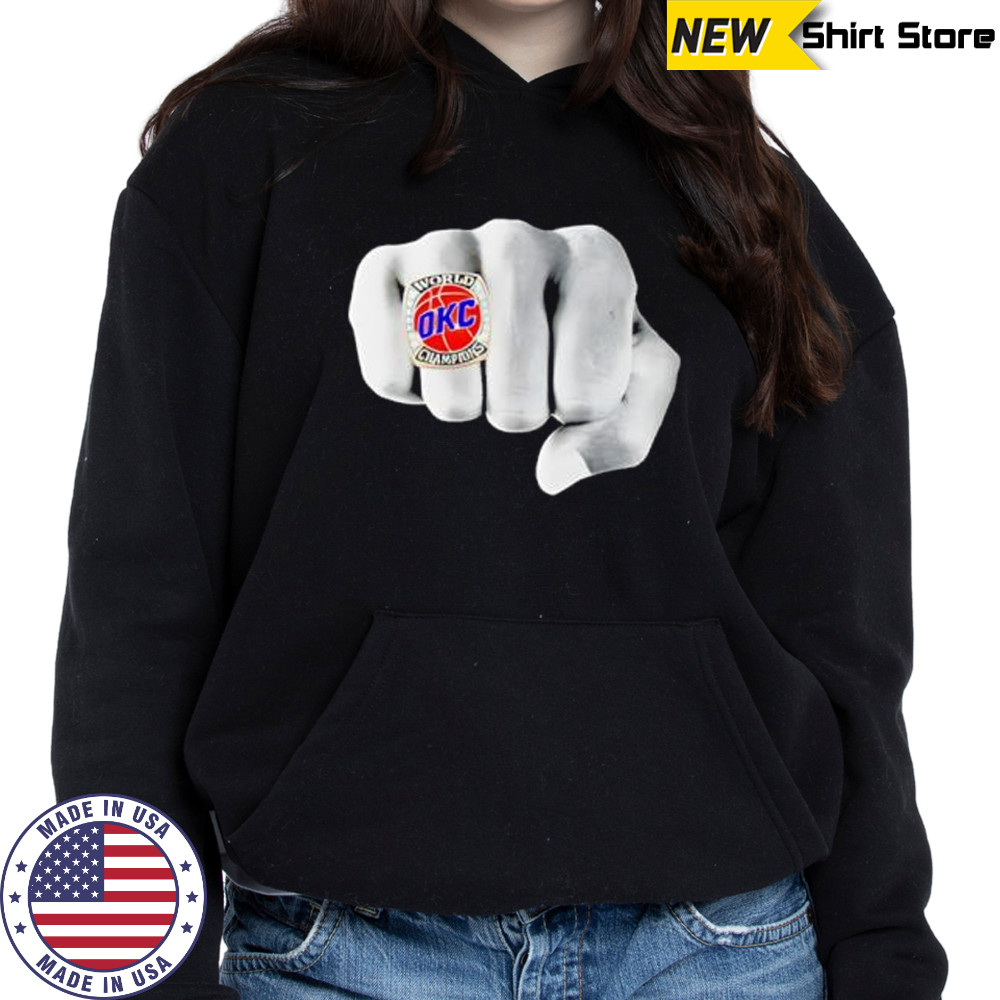 OKC Championship Ring Hand Comfort Colors shirt Hoodie