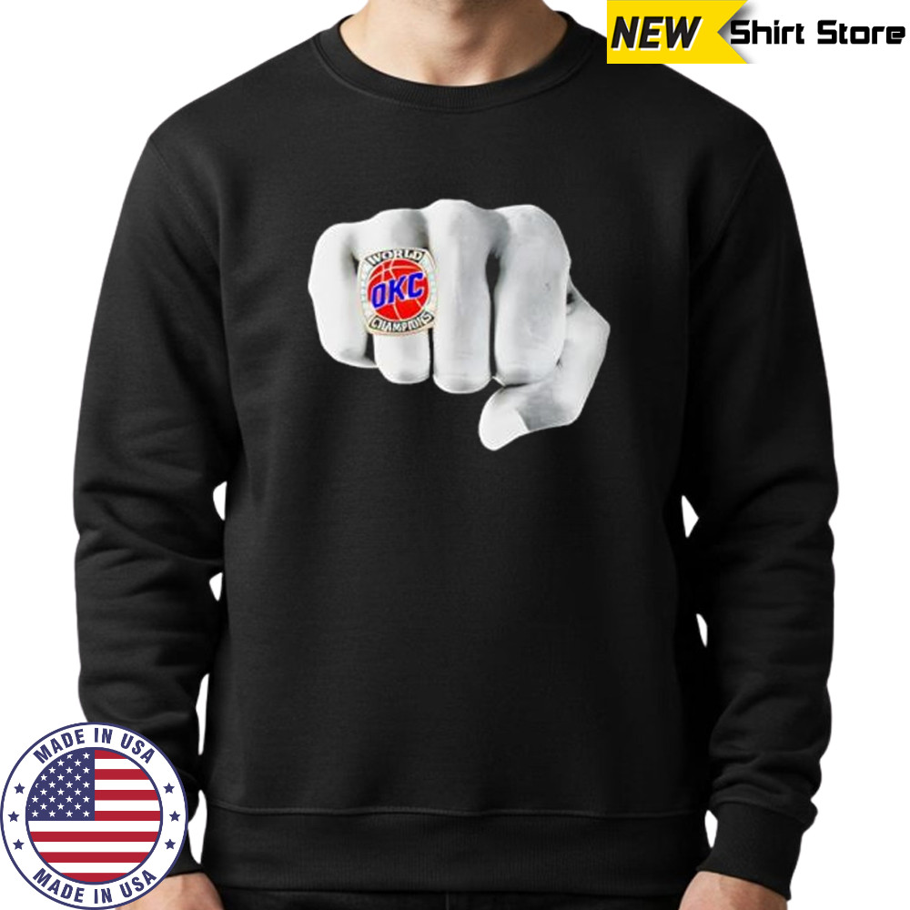 OKC Championship Ring Hand Comfort Colors shirt Sweatshirt