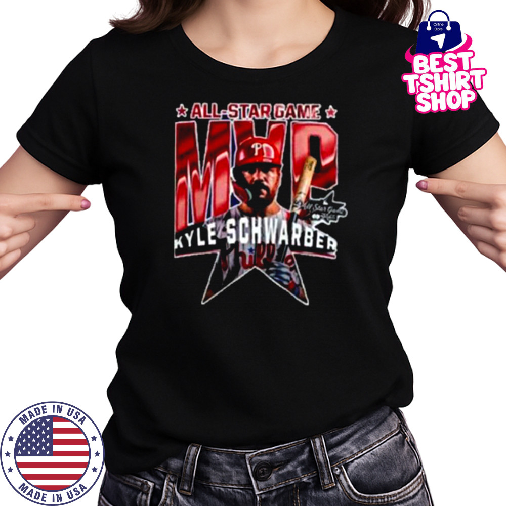Philadelphia Phillies Kyle Schwarber 2025 MLB All Star Game MVP Graphic Two Sided Shirt Women's T-shirt