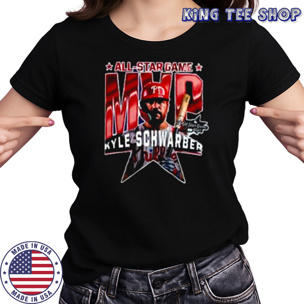 Philadelphia Phillies Kyle Schwarber 2025 MLB All Star Game MVP Graphic Two Sided Shirt Women's T-shirt