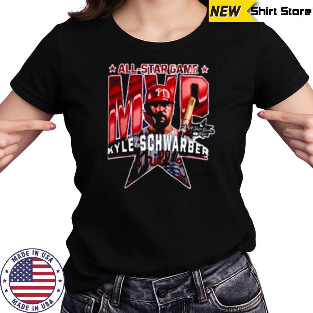 Philadelphia Phillies Kyle Schwarber 2025 MLB All Star Game MVP Graphic Two Sided Shirt Women's T-shirt
