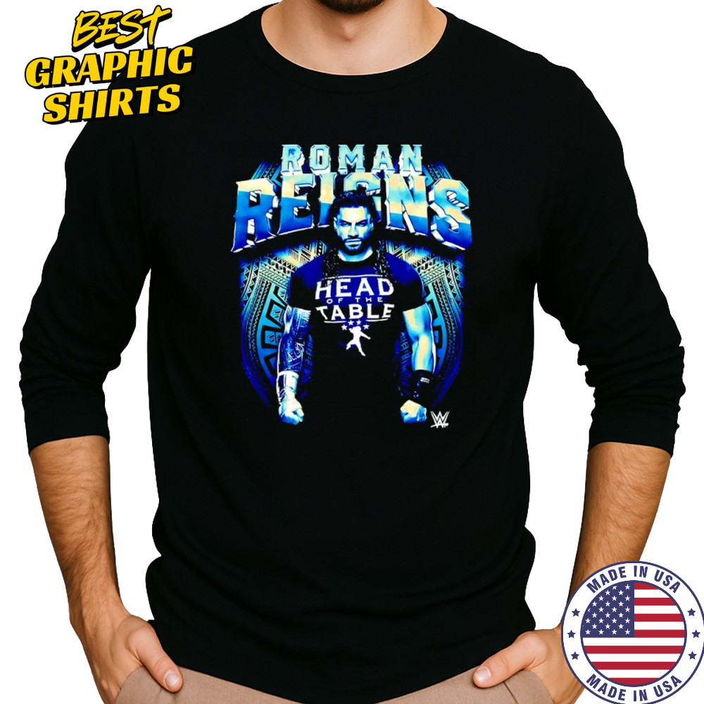Roman Reigns WWE wearing head of the table shirt Long Sleeved
