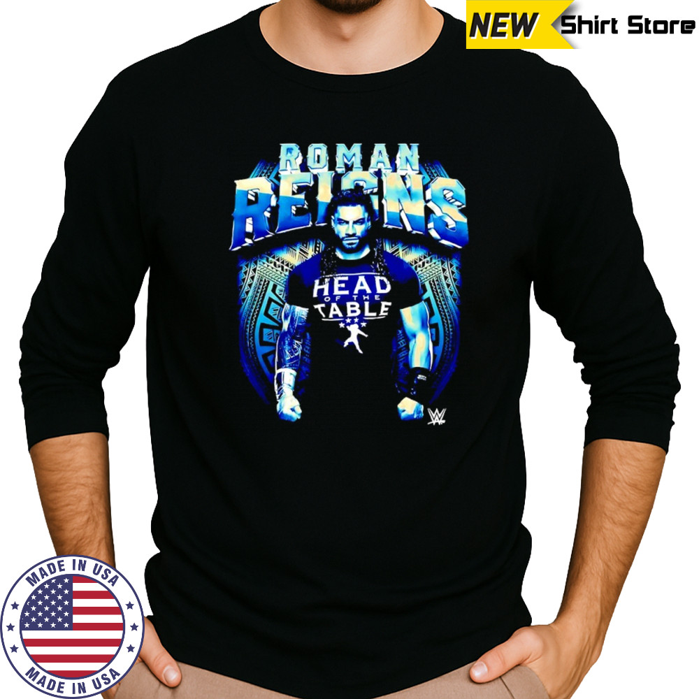 Roman Reigns WWE wearing head of the table shirt Long Sleeved