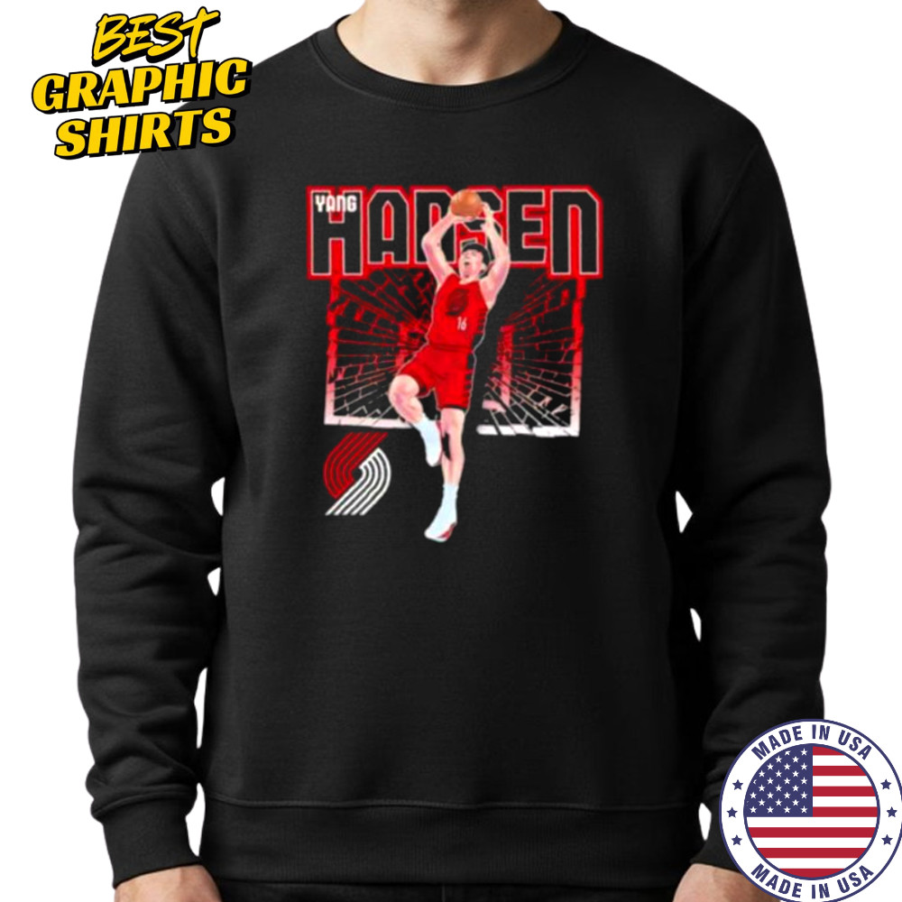Yang Hansen Portland Trail Blazers Shattered basketball shirt Sweatshirt