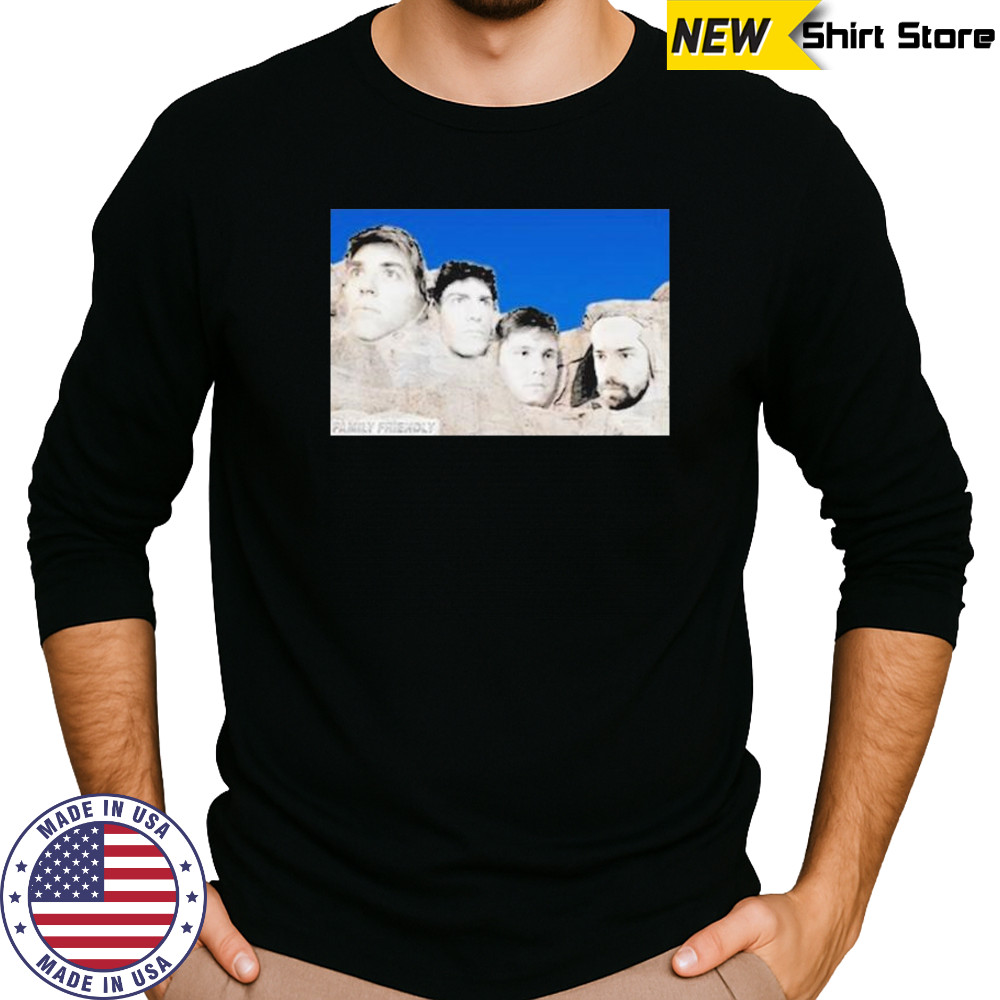 Family Friendly Mt. Rushmore T-shirt Long Sleeved