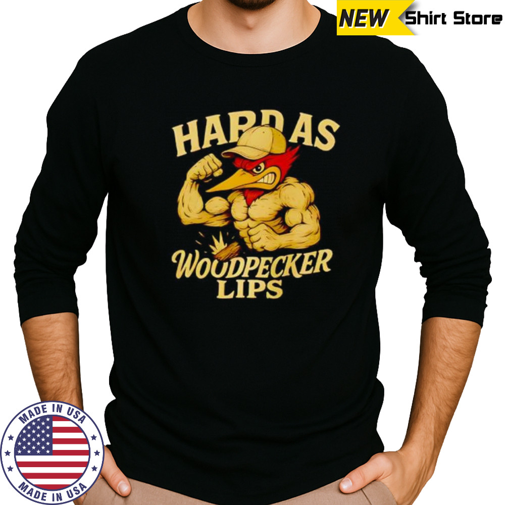 Hard as Woodpecker Lips Gym shirt Long Sleeved