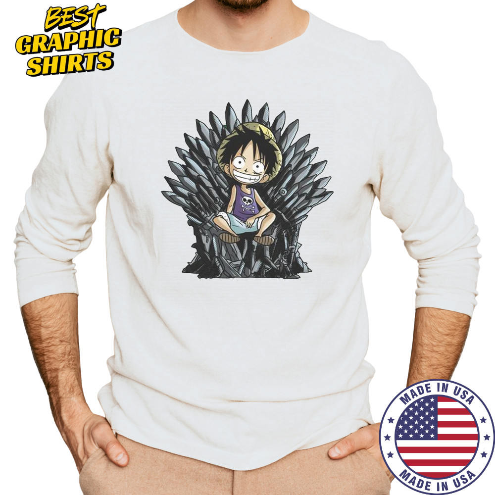 King Of Pirates Throne One Piece Luffy T-Shirt Long Sleeved