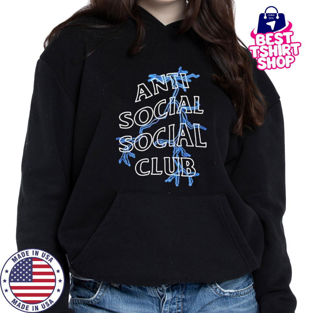 Lightning Anti Social Social Club shirt Hoodie