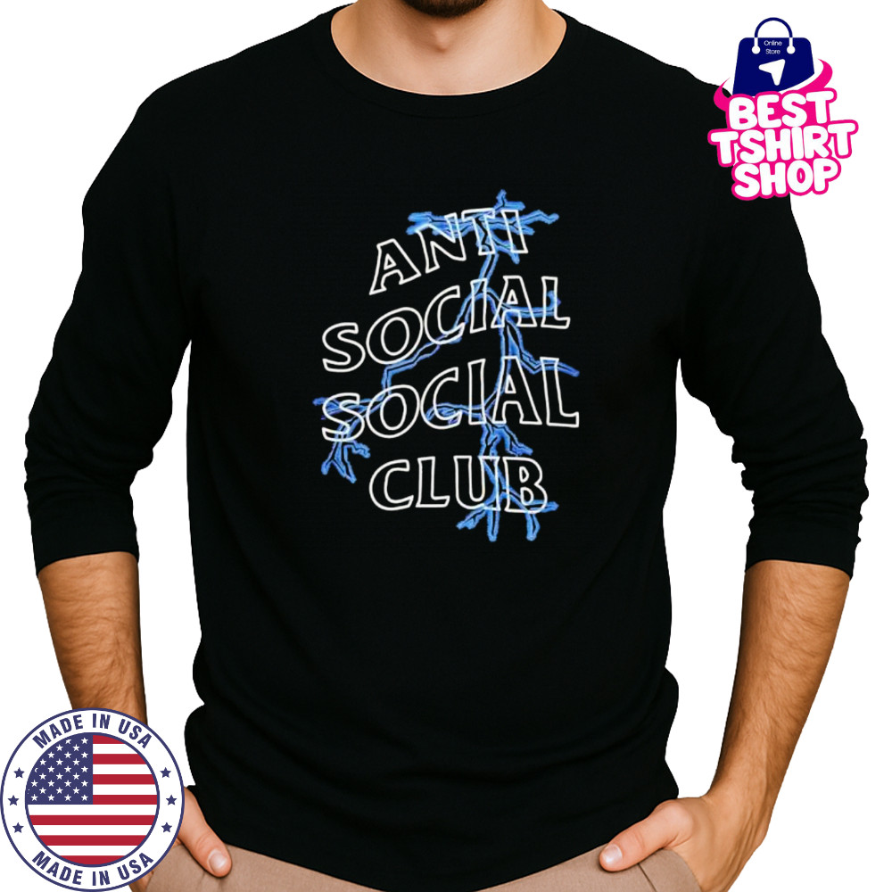 Lightning Anti Social Social Club shirt Long Sleeved